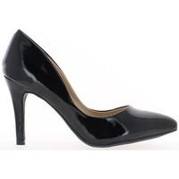 Chaussmoi 9.5 cm sharp heel high Polish black woman pumps women\'s Court Shoes in black