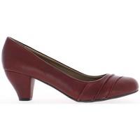Chaussmoi Pumps large black woman size 6cm heel women\'s Court Shoes in red