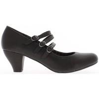 Chaussmoi Pumps large black woman size 6cm heel women\'s Court Shoes in brown