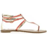 chaussmoi barefoot coral woman varnish and gold womens sandals in red