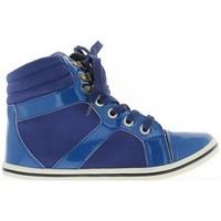 chaussmoi rising sneakers blue bi material womens trainers in blue