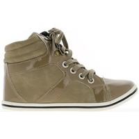 chaussmoi rising sneakers taupe bi material womens trainers in brown