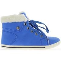 Chaussmoi Stuffed Blue high-top shoes women sneakers women\'s Trainers in blue