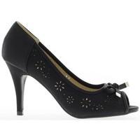 Chaussmoi Pumps black woman open to 9cm heel women\'s Court Shoes in black