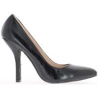 Chaussmoi Pumps large female waist black sequinned 12cm heel and platform women\'s Court Shoes in black