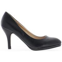 Chaussmoi Shoes painted black woman 8cm heel women\'s Court Shoes in black