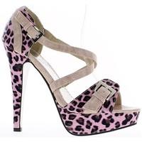 Chaussmoi Open women pumps black 12cm heels and plateau women\'s Court Shoes in pink