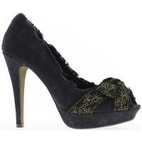 Chaussmoi Open women pumps black 12cm heels and plateau women\'s Court Shoes in black