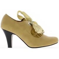 Chaussmoi Richelieux beige woman to 8cm heels women\'s Court Shoes in BEIGE
