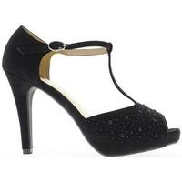 chaussmoi black open woman pumps to 10cm and plateau aspect suede heel ...