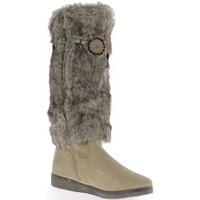 chaussmoi wedge boots taupe to 25 cm heel stuffed womens snow boots in ...