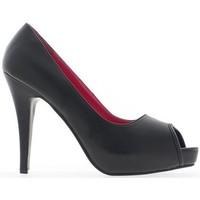 Chaussmoi Shoes large women size black 13cm open toe high heel women\'s Court Shoes in black