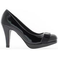 Chaussmoi Black pumps 9cm heel and platform of 1.5 cm women\'s Court Shoes in black