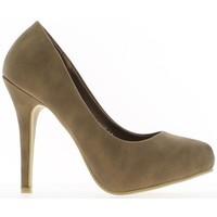Chaussmoi Pumps platform moles to 11.5 cm heel women\'s Court Shoes in brown