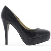 chaussmoi black platform pumps heels 11 5cm womens court shoes in blac ...