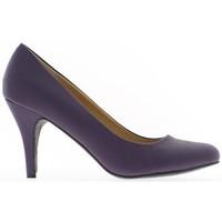 Chaussmoi Shoes large women size matte purple to 9.5 cm heel women\'s Court Shoes in purple