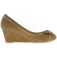 Chaussmoi Offset woman moles at heel of 6cm bi material women\'s Court Shoes in brown