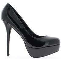 Chaussmoi Size shoes large women black nail 14cm heel and Platform 4cm women\'s Court Shoes in black