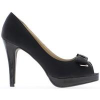 Chaussmoi Open pumps black heels of 10.5 cm and platform women\'s Court Shoes in black