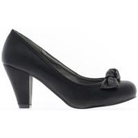 Chaussmoi Shoes women black heels of decorative 7.5 cm to node women\'s Court Shoes in black