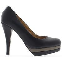 Chaussmoi 11.5 cm heel and 2.5 cm platform black pumps women\'s Court Shoes in black
