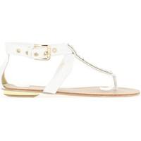 chaussmoi white flip flops to large golden buckle womens flip flops sa ...