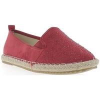 Chaussmoi Sneakers red aspect woman suede and strass on the top women\'s Espadrilles / Casual Shoes in red