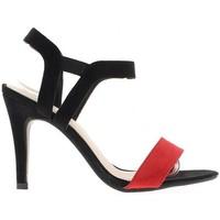 Chaussmoi Fine 10.5 cm heel black sandals women\'s Sandals in red