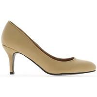 Chaussmoi Pumps dark beige woman pointed tips to thin heels of 7.5 cm women\'s Court Shoes in BEIGE