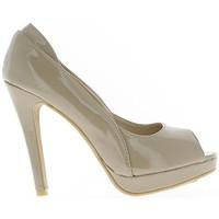 Chaussmoi Pumps platform varnish moles to 11.5 cm heel women\'s Court Shoes in brown