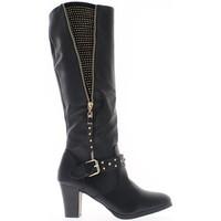 chaussmoi boots black women doubled to 75 cm heel and zip closure wome ...
