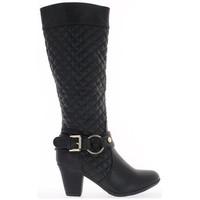 Chaussmoi Stuffed boots women black heel 7, 5cm women\'s High Boots in black
