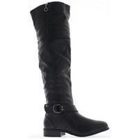Chaussmoi Boots black women stuffed with 3.5 cm heels women\'s High Boots in black