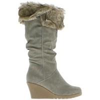 chaussmoi boots women offset grey to 7cm heel womens high boots in gre ...