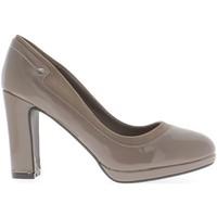 chaussmoi pumps taupe polish 95 cm thick heels and mini tray womens co ...