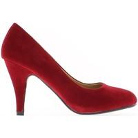 Chaussmoi Red 10cm aspect suede heels pumps women\'s Court Shoes in red