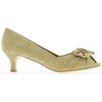 Chaussmoi Pumps plus size beige heel of 5.5 cm open ends women\'s Court Shoes in BEIGE