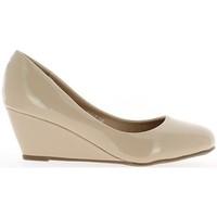 Chaussmoi Offset black woman with small heels of 5cm round tips women\'s Court Shoes in BEIGE