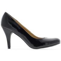 Chaussmoi Pumps large female waist black varnish to 9.5 cm heel women\'s Court Shoes in black