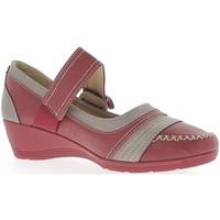 Chaussmoi Escarpins compensés rouges bronze confort à large bride talon 4 women\'s Court Shoes in red
