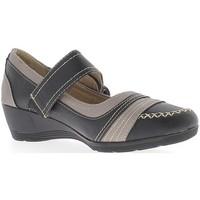 Chaussmoi Escarpins compensés noirs bronze confort à large bride talon 4 c women\'s Court Shoes in black
