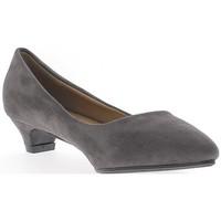 Chaussmoi Small grey pumps heels of 3.5 cm sharp aspect suede women\'s Court Shoes in grey