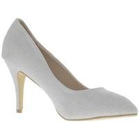 Chaussmoi Large sharp stilettos size grey sequinned to 9.5 cm heel women\'s Court Shoes in grey
