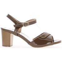 chaussmoi sandals brown large varnished to 75 cm heel womens sandals i ...