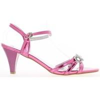 Chaussmoi Great Sandals size Fuchsias rhinestones to 7.5 cm heel women\'s Sandals in pink