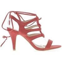 chaussmoi great sandals size red lace up to 10cm aspect suede heel wom ...