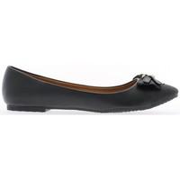 chaussmoi large size black ballerinas with node and polished tip women ...