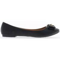 chaussmoi large size black ballerinas with node and loop womens shoes  ...