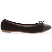 chaussmoi ballerinas large size brown with node painted end womens sho ...