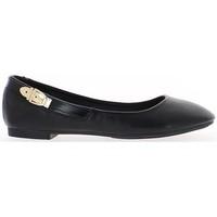 Chaussmoi Black ballerinas with Golden buckle and heel 1 cm women\'s Shoes (Pumps / Ballerinas) in black